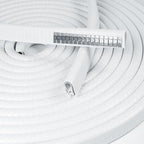 White Edge Trim 1/2" X 3/8" U-Channel Rubber Weatherstrip with Metal Fit Gap 3/64" to1/4 Car Door Edge Sealing Strip, PVC Weather Stripping Metal Edge Protector - 15Foot
