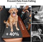 Pet Car Seat Cover with 3 Separate Hard Bottom Plates, Ideal for Car/SUV/Small Trucks, Back Seat Extender for Dogs Holds 400lbs, Black