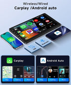 8Core 4+64G Car Stereo for Honda Civic 2006-2011 Wireless Carplay Android Auto,10.1 inch 1280 * 720P IPS Touch Screen Radio,Android15/GPS/5G WiFi/32EQ DSP/59UI/Bluetooth5.0/SWC/Backup Camera&Mic