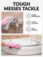 Microfiber Cleaning Cloth Rolls- 675 Sheets (9 Rolls of Grey) | 12'' by 12'', Super Absorbent, Lint-free, Tear-away Microfiber Towel Roll, for All-Purpose Cleaning
