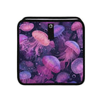 Car Trash Can Organizer Bin with Adjustable Strap for Back Front Seat Console Waterproof Leakproof Collapsible Portable 11 Inch Jellyfishes and Bubbles Pink
