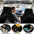 2 Pack Car Towels Seat Cover with Storage Bag, Multifunctional Microfiber Towel for Gym Outdoor Sport Running,Picnic, Beach, Pet Dog Travel,Fits Car SUV Truck (Summer Vibes)