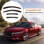 Rain Guards Compatible with 2020-2025 Nissan Sentra,Tape-On Side Window Visor Wind Deflector Vent Visors Car Accessories 4pcs