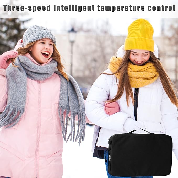 Portable Heating Seat Cushion Heated Pad with 3 Levels Fast Heating Warm Seat Pads Electric USB Power Stadium Pad for Bleachers Office Park Boat Camping