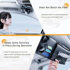 Car Sun Visor Organizer with Tissue Holder, Auto Consoles Organizer with Sunglass Clip,Multi-Pocket Visor Accessories for Truck, SUV，Card/Pen/Driver's License Storage