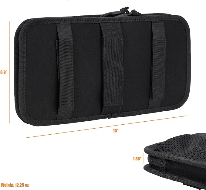 Tactical Visor Organizer MOLLE Panel with Zipper Storage Pouch & Sunglasses Holder Car Essentials EDC Gear Tool Pack Vehicle Accessories for Truck Pickup Van SUV ORV (Sun Visor Organizer)