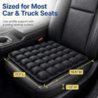 Car Seat Cushion for Long Drives, Seat Cushion for Car, Inflatable Car Seat Cushions for Driving, Adjustable Truck Driver Seat Pad for Auto, SUV, Office Chair, Built-in Pump, Black