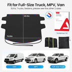 Upgraded Car Windshield Cover for Ice & Snow [All-Weather Protection] Magnetic Fit Weatherproof Frost Cover, Winter Accessories, Fit for MPV, Van, Full-Size Trucks