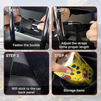 Car Trunk Organizer, Backseat Hanging Large Storage with Adjustable Straps,Waterproof PVC Collapsible Cargo Bag, Car Interior Accessories for Auto SUV MPV (Pink)
