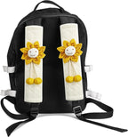 Soft Auto Seat Belt Cover Seatbelt Shoulder Pad Cushions 2 PCS for a More Comfortable Driving Universal Fit for All Cars and Backpack Off-White Orange Sunflower