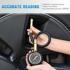 Tire Pressure Gauge 100PSI Heavy Duty Large 2" Glow Dial ANSI B40.1 Certified Air Chucks Accurate Reading with Extended Hose for Truck Semi Truck ATV Motorhome Cars & RV Accessories