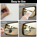 2Pcs Cars BlindSpot Mirrors Side Mirror Removable Adjustabe Angle Round Wide Angle Convex RearView Mirror Car Accessories Universal HD Glass for Suvs Auto Motorcycles RVs