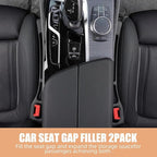 Car Seat Gap Filler Set of 2, Premium Interior Car Accessories, Multifunctional Car Storage Solution with Non-Slip Design, Fits Most Vehicles (Dark)