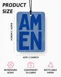 Blue and Orange Christian Car Air Freshener 4 Pcs for Women Girls | Preppy Religious Car Accessories Mirror Decor, Christian Hanging Air Freshener for Cars Closet Drawer Books