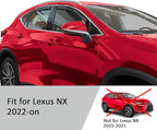 Voron Glass in-Channel Extra Durable Rain Guards for Lexus NX 2022-2026, Window Deflectors, Vent Window Visors, 4 Pieces - 200817