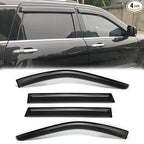 Side Window Wind Deflector, 4pcs Out-Channel Tape-On Nice Rain Guards Set, Dark Smoke Window Visor fit for 2011-2020 Jeep Grand Cherokee 94252