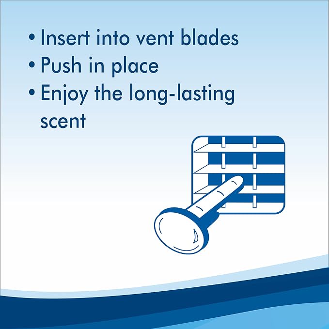 Odor Elimination cool breeze Auto Vent Stick, New Car, 6 Per Pack (Pack of 2)