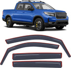 in Channel Rain Guard for Honda Ridgeline 2017 2018 2019 2020 2021 2022 2023 2024 2025 2026, Inside Mount Window Deflectors for Cars, Light Smoky Blue, 4PCS