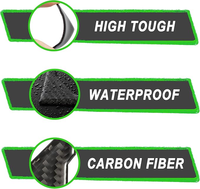 4 Pcs Car Door Edge Guards Door Anti-Collision Strip Anti-Rub Trim Carbon Fiber Texture Accessories Door Corner Bumper Protector Anti-Scratch Universal for All Cars SUV (V-Carbon Fiber Black)