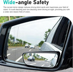 2 PCS Car Blind Spot Mirrors, Anti-glare Adjustable High-definition Mirrors, Rectangular Wide Angle Rear View Auxiliary Glass, Self-adhesive Accessory for Most Vehicles (Black)