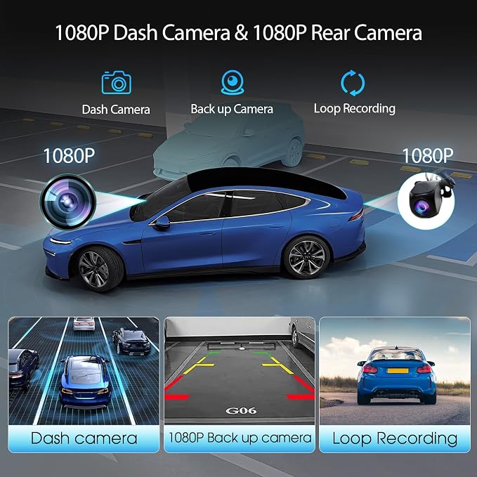 Wireless Carplay Screen for Car, 10.26" Portable Car Radio with Apple CarPlay & Android Auto, Backup Camera/Mirror Link/GPS/BT/Voice Control/AUX/FM Satellite Radio for All Vehicles