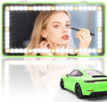 Car Sun Visor Vanity Mirror - Rechargeable Makeup Mirror with 60 LEDs, 3 Light Modes & Dimmable Touch Control for Cars, Trucks, SUVs, Car Interior Accessories for Women (Green)