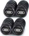 Car Tire Valve Stem Caps for Automobiles,Dust Caps Compatible with Audi A1 A3 RS3 A4 A5 A6 A7 RS7 A8 Q3 Q5 Q7 R8 S Series Car Tires，Alloy Leak-Proof Valve Cover