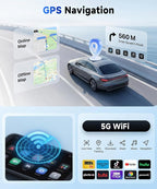 8Core 4G+64G Radio for Honda CRV 2007-2011, Qual-comm Snapdragon Chip, Wireless Carplay Android auto, 9 inch IPS Touchscreen Radio for CRV, Bluetooth GPS 5GWIFI Backup Camera FM RDS SWC
