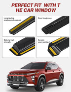 in-Channel Window Rain Guards Fit for 2024 2025 2026 Chevy Trax, Extra Durable Window Deflectors Window Visors Vent Shades Vent Visors Car Accessories