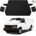 Windshield Cover for Ice and Snow Front Fit for Vans Windshield Snow Cover Windshield Protector Winter Car Accessories 600D Oxford Fabric Black 67"x56"