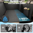 Dog Car Seat Cover for Back Seat, PU Leather Hard Bottom Back Seat Extender, Holds 400lbs, Waterproof Anti-Scratch Dog Hammock, Pet Seat Protector for Car, SUV & Small Truck
