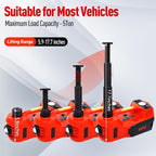 Electric Car Jack 5 Ton 12V Floor Jack Hydraulic Jack Stand Car Lift Jack with Integrated Tire Pump for SUV Truck Sedan Vehicle Roadside Emergency Tire Change