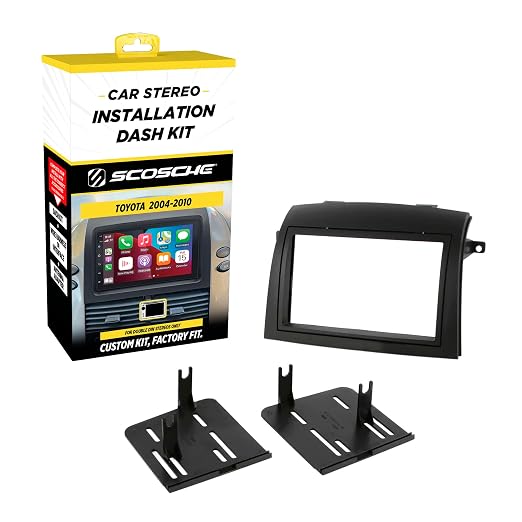 TA2088B Double DIN Radio Install Dash Kit Compatible with Select 2004-2010 Toyota Sienna Minivan - Aftermarket Car Stereo Installation Kit - Factory Match - See Guide in Images for Vehicle Fit