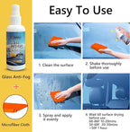 LOCBONDSO Anti Fog Spray for Glasses, Eye Glasses, Swim Goggles, Ski Goggles, Car Windshield, Prevent Fogging, Improve Visibility, Safe for All Lenses - 100ml