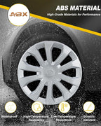 Hubcap Wheel Covers Hub Caps 16 Inch Set of 4 Silver Universal Wheel Rim Cover R16 Stylish Car Decor Wheel Covers for Toyota Camry Nissan Mazda (silver-04, 16 inch)