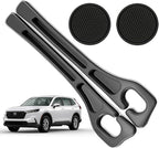 Car Seat Gap Filler Organizer Compatible with Honda CR-V CRV Accessories Seat Gap Plug Blocker with Storage Slot Non-Slip Car Cup Holder Coaster Black