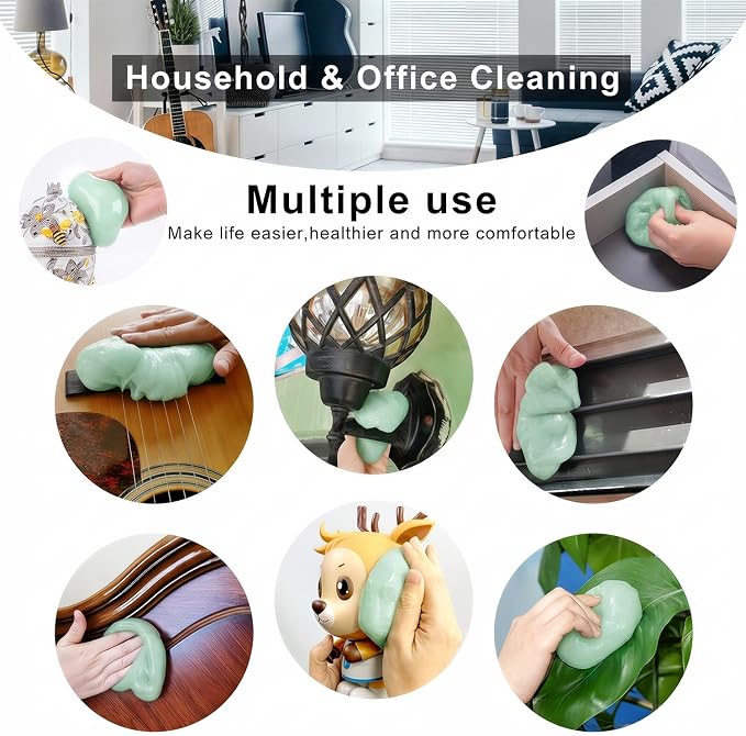 Car Cleaning Gel (3 Pack) Cleaning Putty Universal Dust Cleaning Car Interior Cleaner Keyboard Dust Remover Car Slime Gifts for Men Women Girl