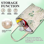 Car Trash Can, Cute Car Trash Bag, Hanging Car Organizer and Storage Bag, Trash Bin for Car Accessories, Vehicle, Travelling, Camping Cute Golden Leaf