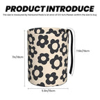 Vintage Groovy Flowers Car Trash Can Small Portable Car Garbage Bag for Back Front Seat RV's Camping Accessories
