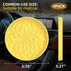 ME.FAN Car Coasters for Cup Holders [4 Pack] - 2.75In Silicone Auto Mug Mats - Universal Non-Slip Recessed Car Interior AccessoriesYellow