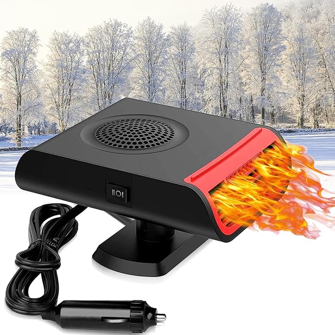 Car Heater, Car Heater Defroster With 2 in 1 Heating/Cooling, Anti-Fog Plug in Cigarette Lighter for Car Defroster Windshield Fast Defogge, Suitable for Cars and SUV