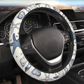 Car Steering Wheel Cover with Anti-Slip Lining, Universal 15 inch Wheel Cover, Fashion Car Interior Accessories for Women Men - Sea Starfish Shells