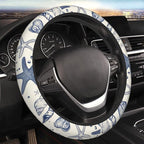 Car Steering Wheel Cover with Anti-Slip Lining, Universal 15 inch Wheel Cover, Fashion Car Interior Accessories for Women Men - Sea Starfish Shells