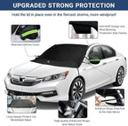 Windshield Cover for Ice and Snow, Car Windshield Snow Cover, Thicken Windshield Frost Cover Waterproof Windshield Snow Ice Cover with Side Mirrors Cover for Most Cars SUVs and Vans (63"x 47")
