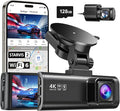 4K Dash Cam Front Rear, STARVIS 2 Sensor, Free Card Included, 5.8GHz WiFi-20MB/s Fast Download, Dash Camera for Cars with GPS, WDR Night Vision, 170°Wide Angle, 24H Parking Mode(F7NP)