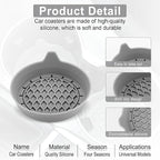 Car Cup Holder Coaster, Silicone Cup Holder Insert, Universal Non-Slip Cup Holders, Car Accessories Interior for Women and Man 4 Pack Gray