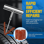 Universal Tire Repair Kit, Heavy Duty 22 Pcs Emergency Tire Plug Kit, for car Motorcycle, Truck, ARB，ATV, Tractor, RV, SUV, Trailer