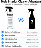Tesla Seat Cleaner & Stain Remover, Tesla Interior Cleaner for White & Black Vegan Leather | Tesla Model Y Juniper Accessories 2026 & Tesla Model 3 Accessories, S/X/Cybertruck (Ice Blue)
