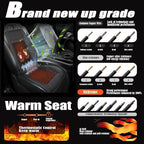 3 in 1 Cooling Car Seat Cover with Massage,Cooling Car Seat Cushion Front Seat Universal 12V Cooling Seat Cover for Car, SUVs (Warm,Cooling&Massage-6)