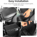 Bling Car Center Console Cover, Leather Car Arm Rest Cover Cushion with 2 Storage Bags, Universal Automotive Armrest Protector Storage Box, Bling Accessories Interior for Most Vehicles (Black)